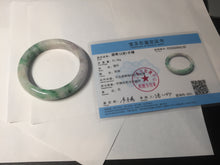 Load image into Gallery viewer, 53.7mm Certified 100% natural Type A sunny green purple jadeite jade bangle BQ34-4135