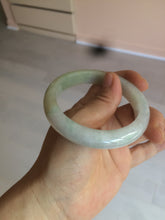 Load image into Gallery viewer, 55.9mm Certified Type A 100% Natural white/green/yellow early spring morning color Jadeite Jade bangle A105-5066