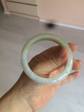 Load image into Gallery viewer, 55.9mm Certified Type A 100% Natural white/green/yellow early spring morning color Jadeite Jade bangle A105-5066