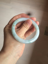 Load image into Gallery viewer, 53.9mm certified 100% natural Type A light green/brown Jadeite jade bangle AE65-7847