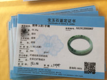Load image into Gallery viewer, 52.5mm Certificated Type A100% sunny green/dark green Jadeite Jade bangle F06-5007