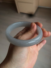 Load image into Gallery viewer, 56.6mm 100% natural smoky purple/icy ash gray Quartzite (Shetaicui jade) bangle SY58