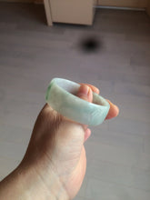Load image into Gallery viewer, 52.3mm certified 100% natural Type A sunny green/white/purple jadeite jade bangle BK8-2423