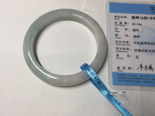 Load image into Gallery viewer, 56.5mm certified 100% natural type A white/light green white purple jadeite jade bangle AH104-0524