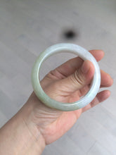 Load image into Gallery viewer, 55.9mm Certified Type A 100% Natural white/green/yellow early spring morning color Jadeite Jade bangle A105-5066