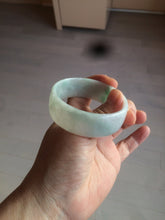 Load image into Gallery viewer, 52.3mm certified 100% natural Type A sunny green/white/purple jadeite jade bangle BK8-2423