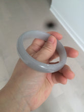 Load image into Gallery viewer, 56.6mm 100% natural smoky purple/icy ash gray Quartzite (Shetaicui jade) bangle SY58