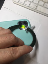 Load image into Gallery viewer, 60.2mm certified 100% Natural dark green/black round cut nephrite Jade(碧玉) bangle HN14-0140