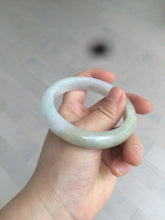 Load image into Gallery viewer, 55.9mm Certified Type A 100% Natural white/green/yellow early spring morning color Jadeite Jade bangle A105-5066