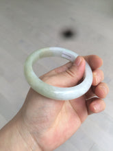 Load image into Gallery viewer, 55.9mm Certified Type A 100% Natural white/green/yellow early spring morning color Jadeite Jade bangle A105-5066