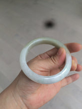 Load image into Gallery viewer, 55.9mm Certified Type A 100% Natural white/green/yellow early spring morning color Jadeite Jade bangle A105-5066