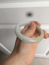Load image into Gallery viewer, 55.9mm Certified Type A 100% Natural white/green/yellow early spring morning color Jadeite Jade bangle A105-5066