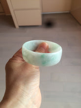Load image into Gallery viewer, 52.3mm certified 100% natural Type A sunny green/white/purple jadeite jade bangle BK8-2423