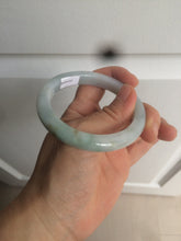Load image into Gallery viewer, 53.9mm certified 100% natural Type A light green/brown Jadeite jade bangle AE65-7847