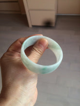 Load image into Gallery viewer, 52.3mm certified 100% natural Type A sunny green/white/purple jadeite jade bangle BK8-2423