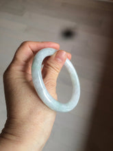 Load image into Gallery viewer, 54mm Certified type A 100% Natural white/light green round cut Jadeite bangle W98-6505