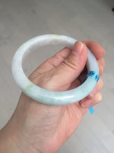 Load image into Gallery viewer, 56.5mm certified 100% natural type A white/light green white purple jadeite jade bangle AH104-0524