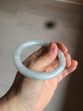 Load image into Gallery viewer, 54mm Certified type A 100% Natural white/light green round cut Jadeite bangle W98-6505