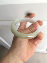 Load image into Gallery viewer, 55.9mm Certified Type A 100% Natural white/green/yellow early spring morning color Jadeite Jade bangle A105-5066
