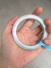 Load image into Gallery viewer, 56.5mm certified 100% natural type A white/light green white purple jadeite jade bangle AH104-0524