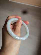 Load image into Gallery viewer, 54mm Certified type A 100% Natural white/light green round cut Jadeite bangle W98-6505
