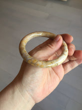 Load image into Gallery viewer, 55mm 100% natural light brown yellow round cut Coral Jade (珊瑚玉) bangle SY120