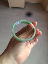 Load image into Gallery viewer, 51.7mm certified 100% natural Type A sunny green/gray jadeite jade bangle BK6-3358