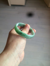 Load image into Gallery viewer, 51.7mm certified 100% natural Type A sunny green/gray jadeite jade bangle BK6-3358
