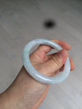 Load image into Gallery viewer, 54mm Certified type A 100% Natural white/light green round cut Jadeite bangle W98-6505