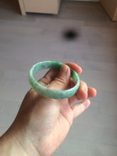 Load image into Gallery viewer, 51.7mm certified 100% natural Type A sunny green/gray jadeite jade bangle BK6-3358