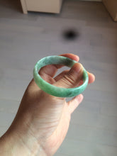 Load image into Gallery viewer, 51.7mm certified 100% natural Type A sunny green/gray jadeite jade bangle BK6-3358