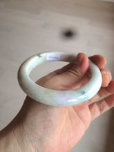 Load image into Gallery viewer, 58mm Certified Type A 100% Natural light green/purple/beige/white Jadeite Jade bangle AS74-0541