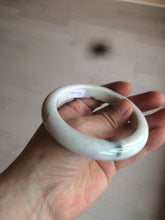 Load image into Gallery viewer, 58mm Certified Type A 100% Natural light green/purple/beige/white Jadeite Jade bangle AS74-0541