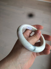 Load image into Gallery viewer, 58mm Certified Type A 100% Natural light green/purple/beige/white Jadeite Jade bangle AS74-0541