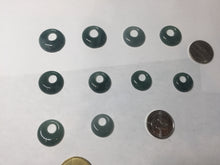 Load image into Gallery viewer, 100% natural Type A dark green blue gray Guatemala jadeite safety Guardian ring pendant PD12