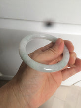 Load image into Gallery viewer, 54mm Certified type A 100% Natural white/light green round cut Jadeite bangle W98-6505