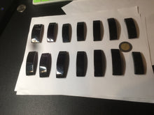 Load image into Gallery viewer, 100% natural type A black jadeite jade (mocui, 墨翠) rectangle bead/craft supplies AY78