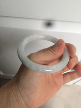 Load image into Gallery viewer, 54mm Certified type A 100% Natural white/light green round cut Jadeite bangle W98-6505
