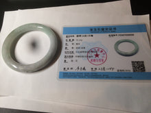 Load image into Gallery viewer, 60mm Certified Type A 100% Natural sunny green/white/purple chubby round cut Jadeite Jade bangle BF3-0028