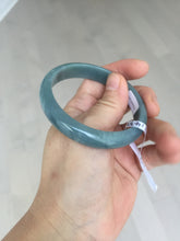 Load image into Gallery viewer, 54mm Certified Type A 100% Natural dark green/light blue/gray/black Guatemala Jadeite bangle BQ31-1432