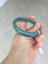Load image into Gallery viewer, 54mm Certified Type A 100% Natural dark green/light blue/gray/black Guatemala Jadeite bangle BQ31-1432