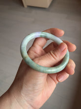 Load image into Gallery viewer, 54.2mm certified 100% natural Type A light green/purple/red(FU LU SHOU) round cut jadeite jade bangle PB88-0980
