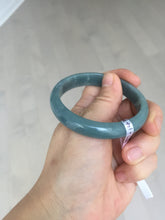 Load image into Gallery viewer, 54mm Certified Type A 100% Natural dark green/light blue/gray/black Guatemala Jadeite bangle BQ31-1432