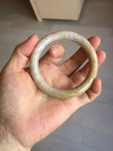 Load image into Gallery viewer, 55.6mm 100% natural beige yellow pink round cut Coral Jade (珊瑚玉) bangle XY116