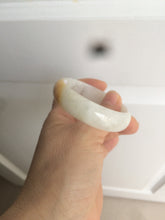 Load image into Gallery viewer, 50mm Certified Type A 100% Natural yellow/white oval shape Jadeite Jade bangle AY16-0762