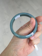 Load image into Gallery viewer, 54mm Certified Type A 100% Natural dark green/light blue/gray/black Guatemala Jadeite bangle BQ31-1432
