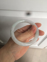 Load image into Gallery viewer, 54mm Certified type A 100% Natural white/light green round cut Jadeite bangle W98-6505