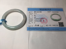 Load image into Gallery viewer, 56.5mm certified 100% natural type A white/light green white purple jadeite jade bangle AH107-0546