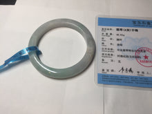 Load image into Gallery viewer, 56.5mm certified 100% natural type A white/light green white purple jadeite jade bangle AH107-0546