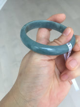 Load image into Gallery viewer, 54mm Certified Type A 100% Natural dark green/light blue/gray/black Guatemala Jadeite bangle BQ31-1432